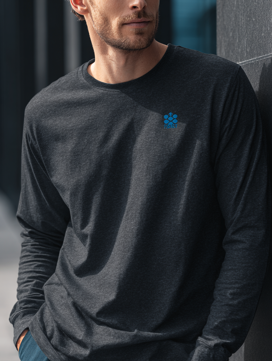 PRINTED Long Sleeves Crewneck T-shirt - Chandail col Rond à Manches Longues IMPRIMÉ