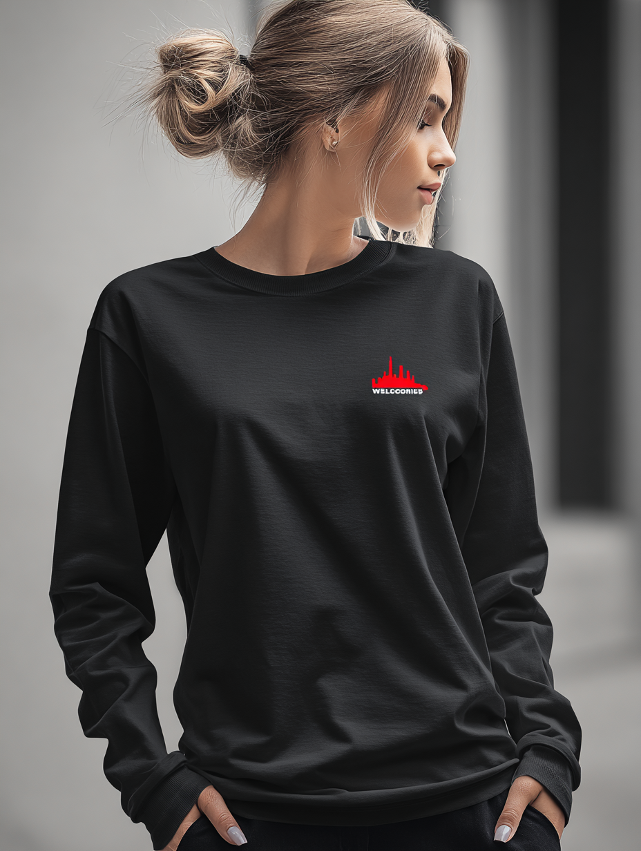 PRINTED Long Sleeves Crewneck T-shirt - Chandail col Rond à Manches Longues IMPRIMÉ