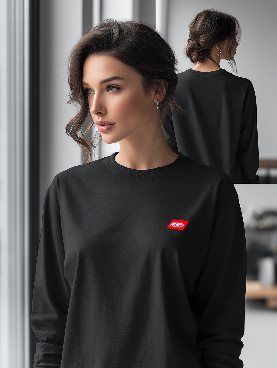 PRINTED Long Sleeves Crewneck T-shirt - Chandail col Rond à Manches Longues IMPRIMÉ
