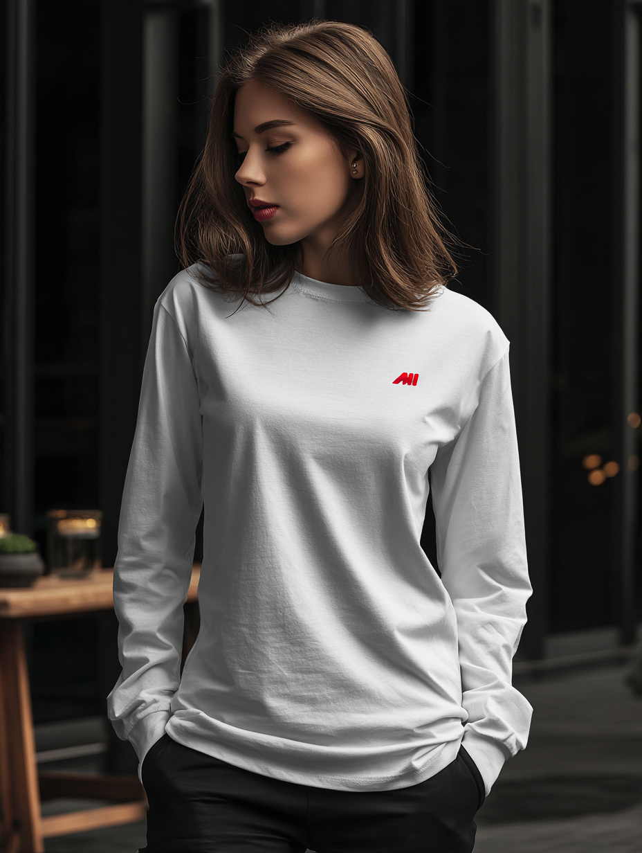 PRINTED Long Sleeves Crewneck T-shirt - Chandail col Rond à Manches Longues IMPRIMÉ